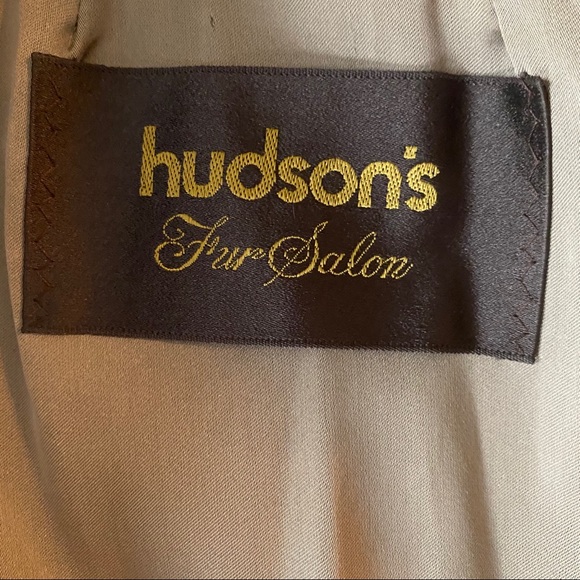 Hudson’s Fur Salon Cost Jacket Coat Tan Sz Medium - Picture 6 of 8
